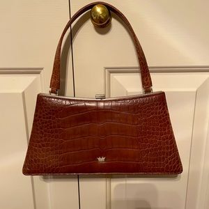 Elaine Turner brown leather handbag